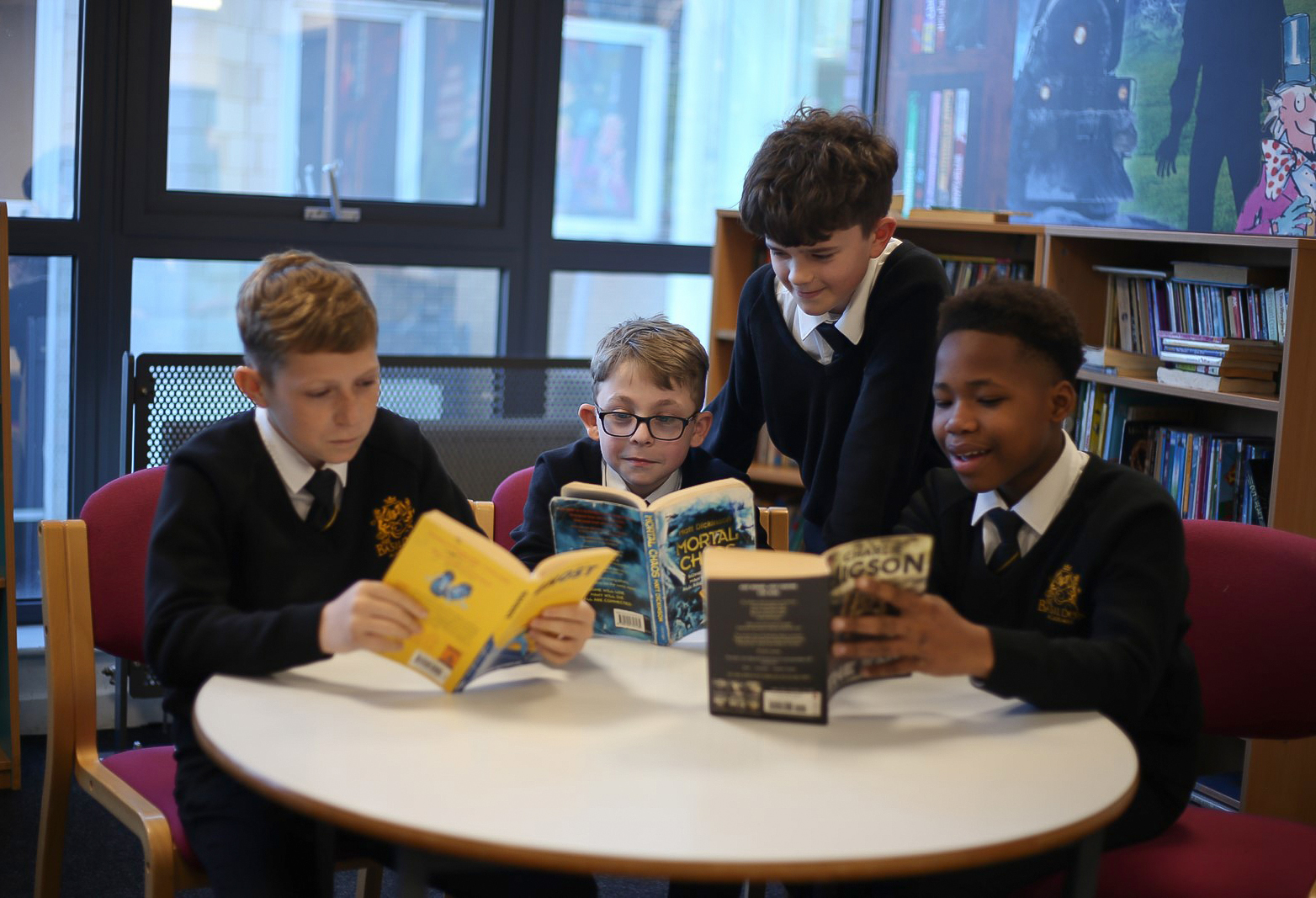 Students taking part in World Book Day activities. 