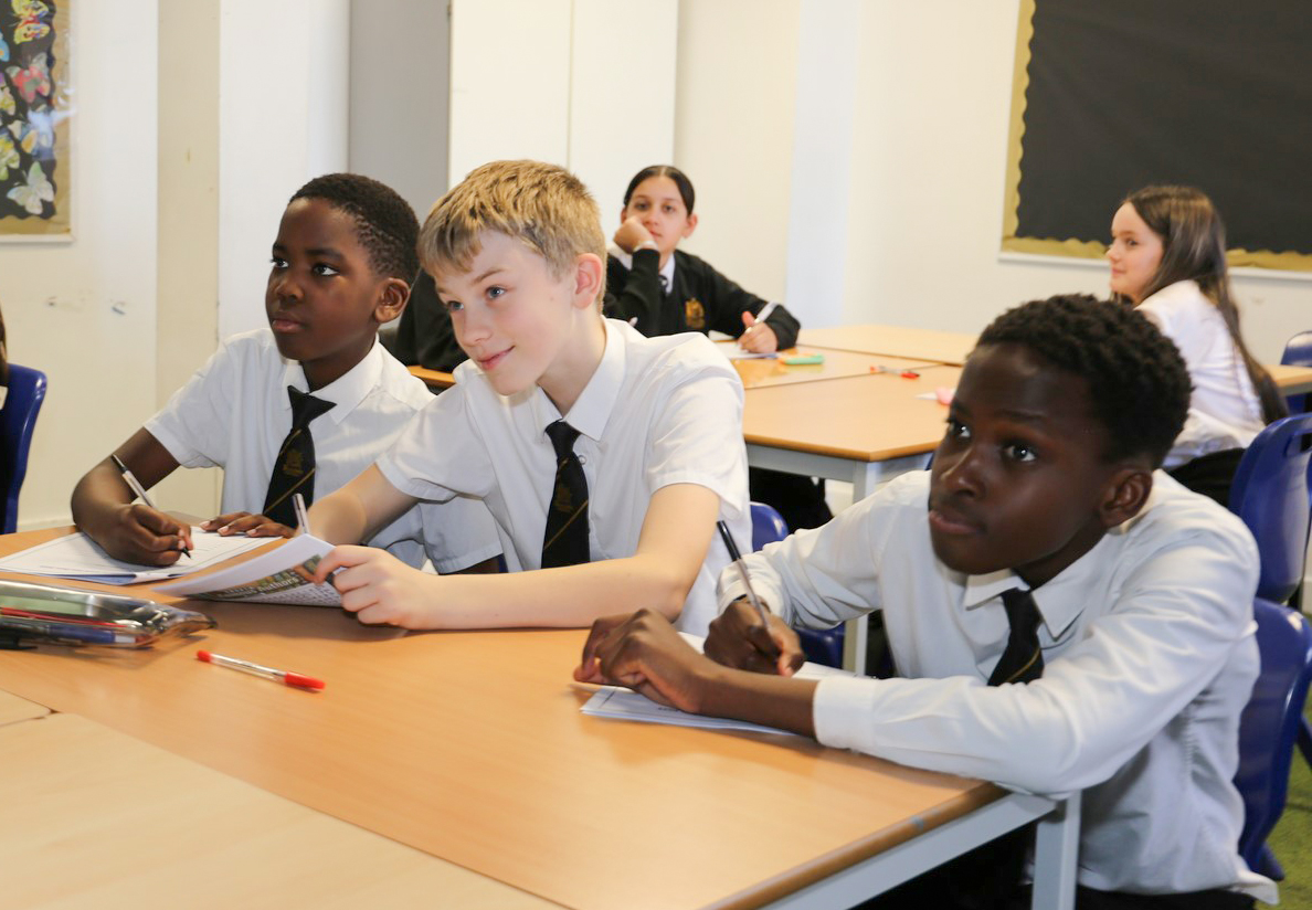 Students taking part in World Book Day activities. 