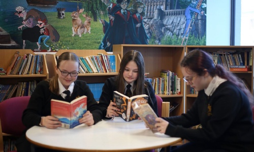 Students taking part in World Book Day activities. 